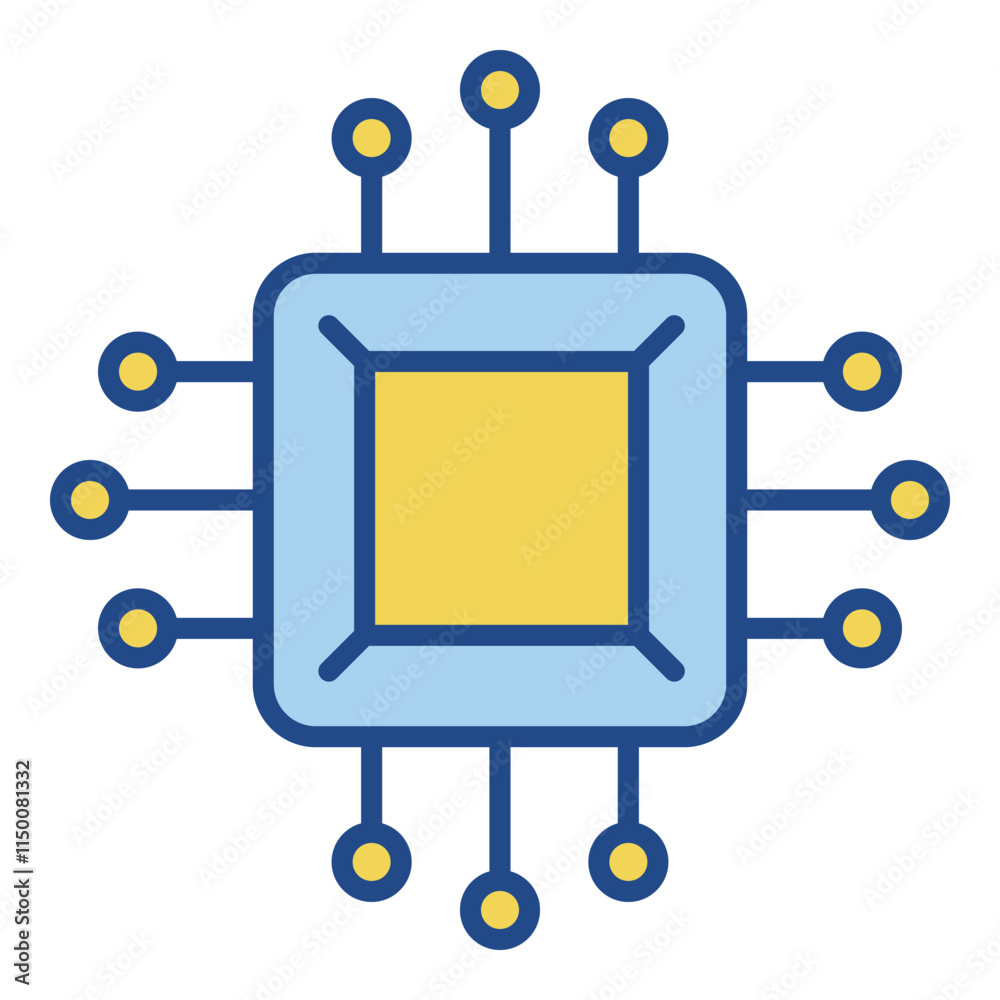 Micro chip icon isolated on white background Micro chip icon isolated on white background