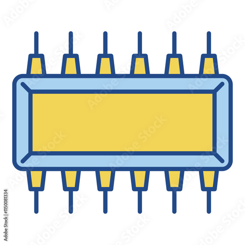 Micro chip icon isolated on white background