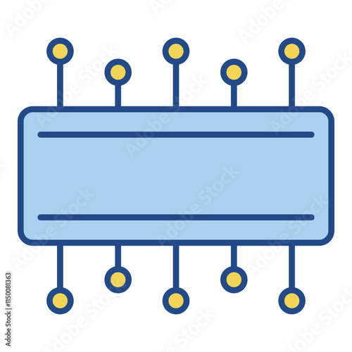 Micro chip icon isolated on white background