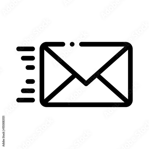 sent mail line icon