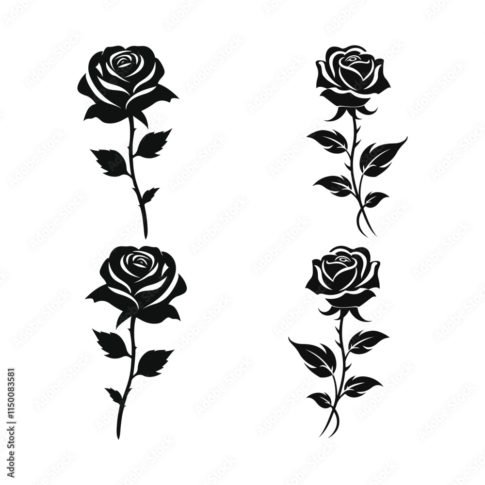 Obraz premium set of roses vector