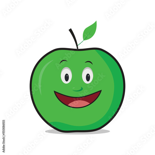 green apple cartoon