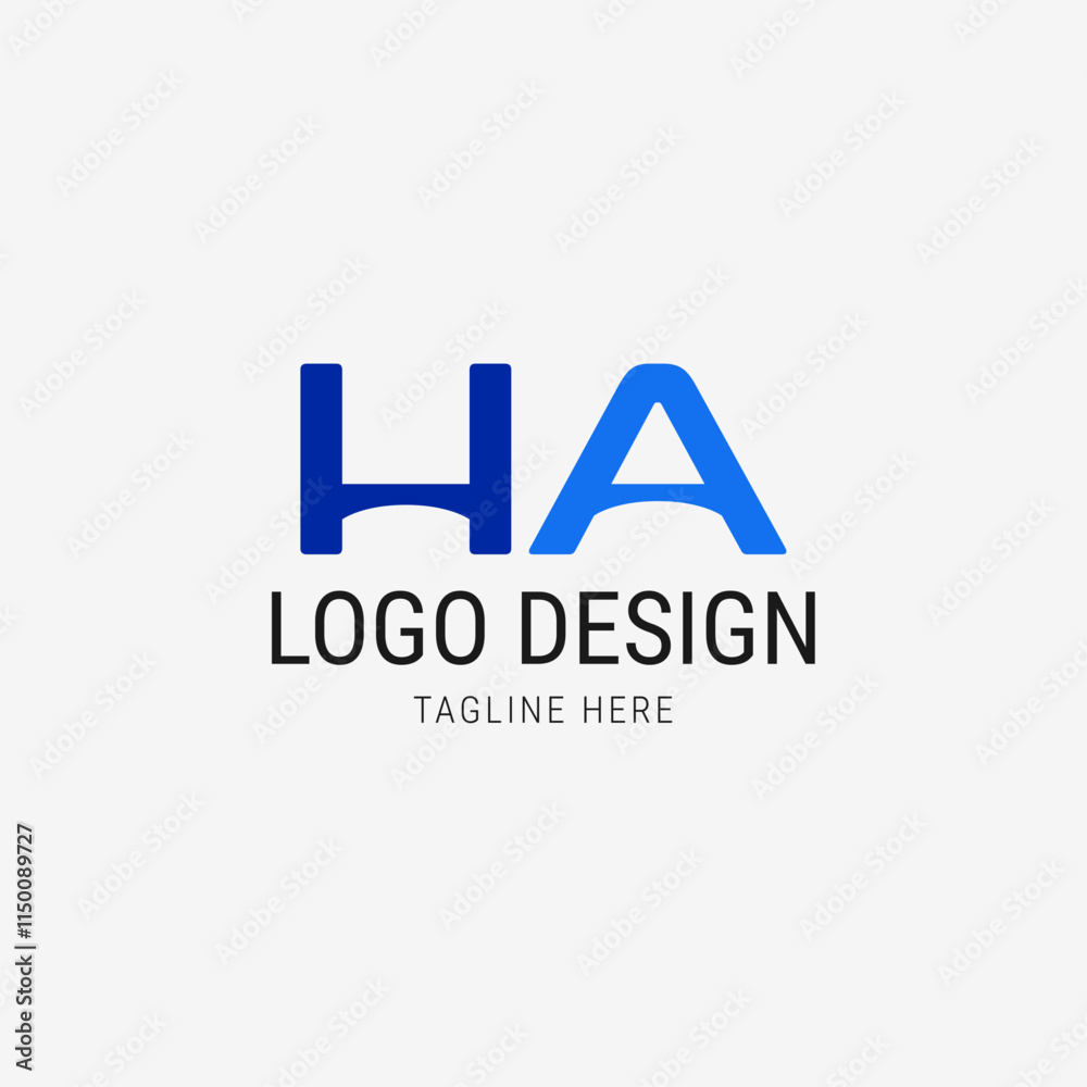 HA logo design template vector. Simple vector logo brand for apparel, fashion, boutique, business and company HA logo design template vector. Simple vector logo brand for apparel, fashion, boutique, business and company