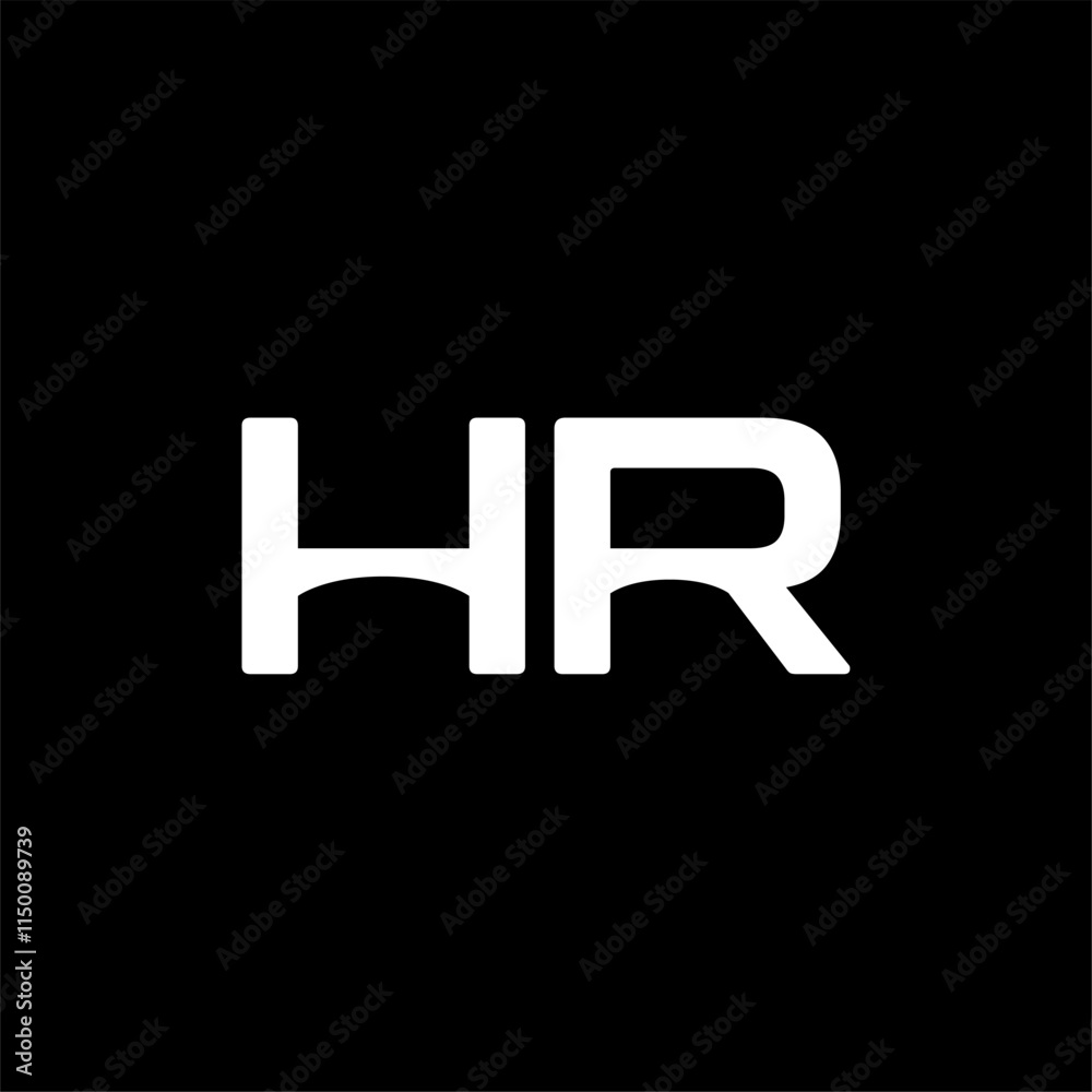 Initial HR logo design template vector. Simple vector logo brand for apparel, fashion, boutique, business and company Initial HR logo design template vector. Simple vector logo brand for apparel, fashion, boutique, business and company