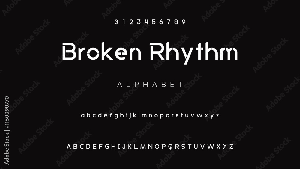 Abstract modern sans serif alphabet font. Abstract modern sans serif alphabet font.