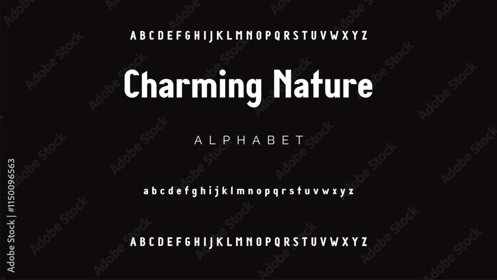 Abstract modern sans serif alphabet font. Abstract modern sans serif alphabet font.