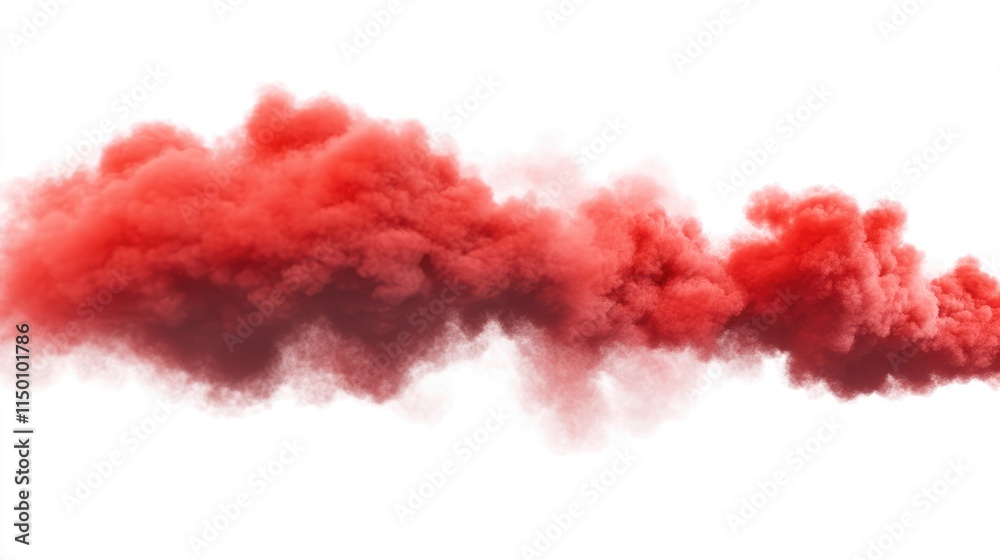 Fototapeta premium red cloud isolated on white background