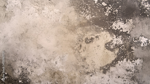 Weathered Concrete Wall Texture: Grunge Urban Background with Mold and Decay