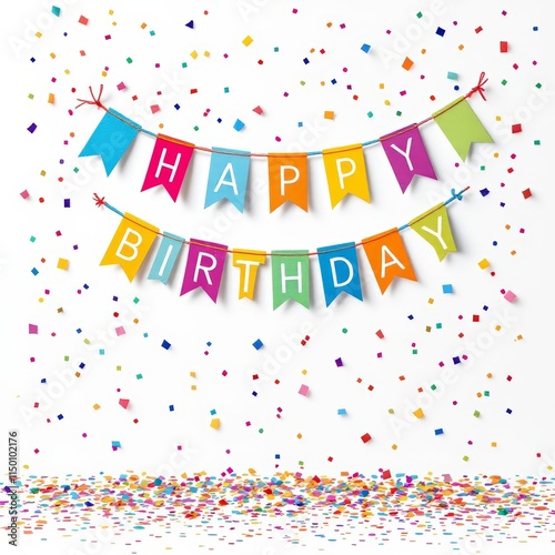 happy birthday card with balloons