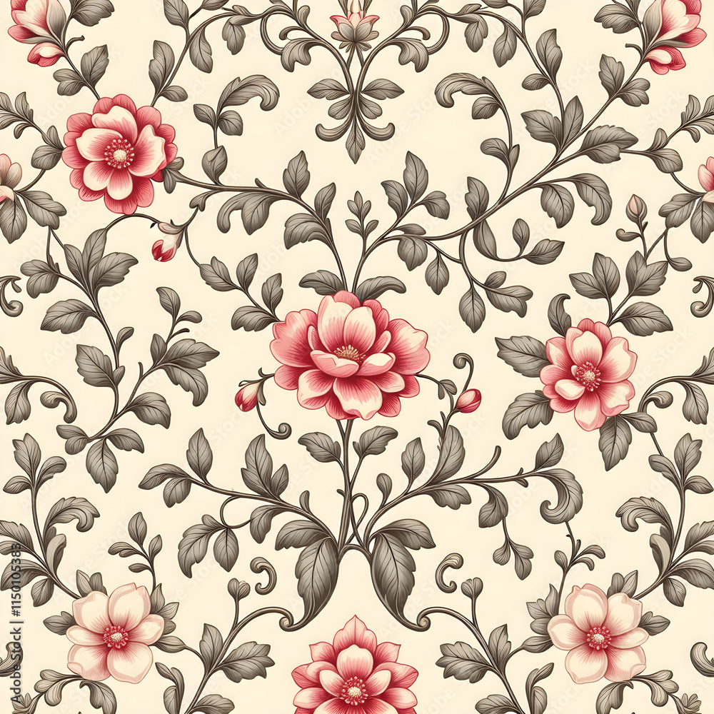 Obraz premium seamless pattern with flowers