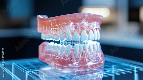 Transparent Dental Model with Digital Overlay in Clinical Setting