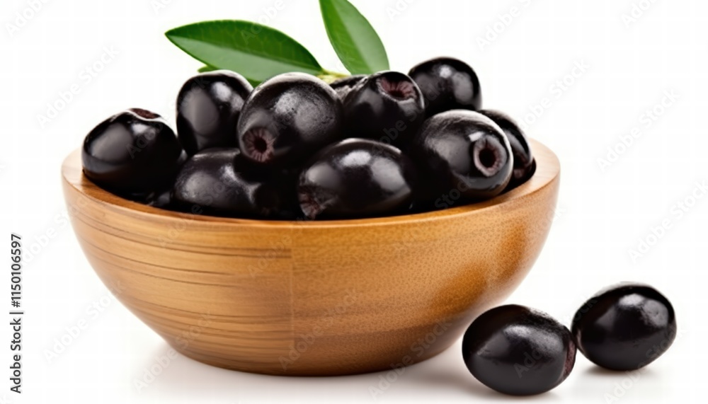 Fresh Black Olives with Leaves in Wooden Bowl – Perfect for Mediterranean Dishes, Cooking, Healthy Snacks, and Authentic Recipe Ideas Fresh Black Olives with Leaves in Wooden Bowl – Perfect for Mediterranean Dishes, Cooking, Healthy Snacks, and Authentic Recipe Ideas