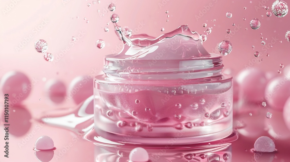 Pink Beauty Gel Cream Moisturizer Skincare Product Pink Beauty Gel Cream Moisturizer Skincare Product
