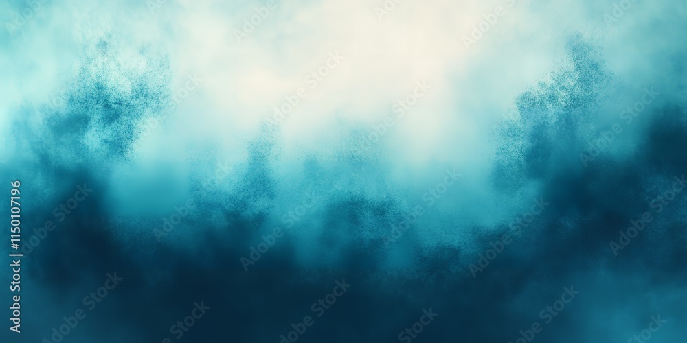 Teal Abstract Background Ocean Depth Misty Sky Dreamy Texture