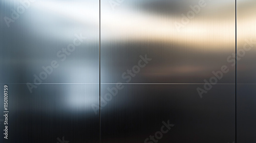Abstract Metallic Panels: Gradient of Light and Shadow