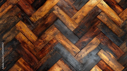 Seamless Pattern: Artistic Wooden Panel Design with Vintage Appeal