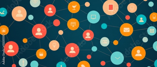 High-detail diagram showing digital consumer trends and their connection to market growth, with data insights into how online behavior and technological advancements drive market development