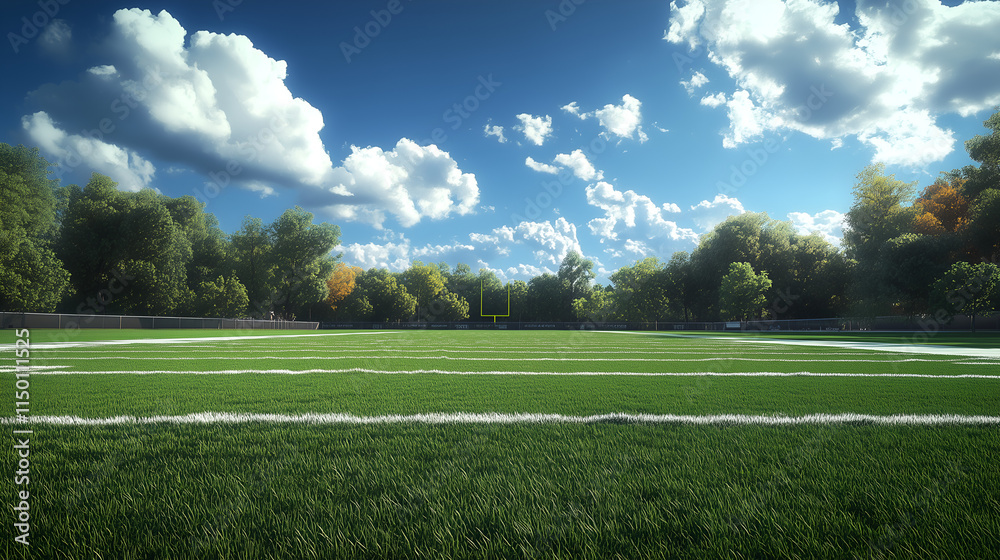 Naklejka premium grass and blue sky