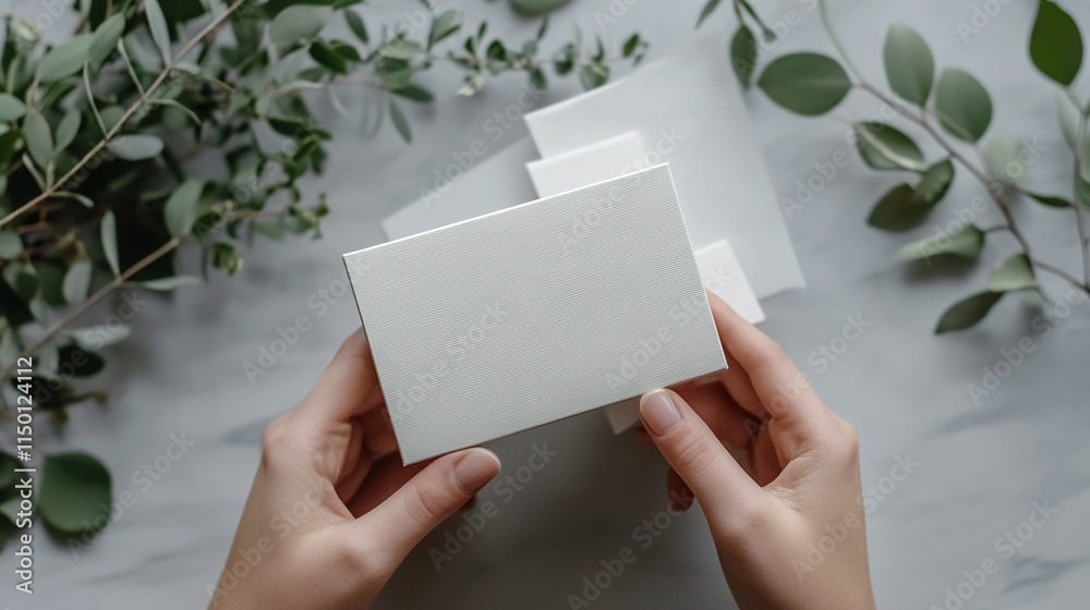 Obraz premium Flatlay Box And Card Mockup