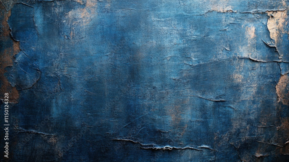 Obraz premium Abstract Blue Textured Background With Aged Appearance