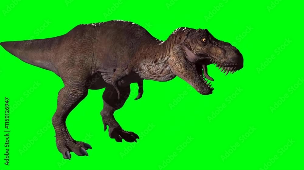 Tyrannosaurus Rex Roaring On Green Screen 24 Tyrannosaurus Rex Roaring On Green Screen 24