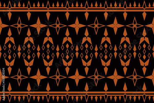 Geometric and cross stitch traditional ethnic pattern.floral pixel art embroidery. Elegance background abstract Aztec seamless pattern for fabric,cloth,dress,carpet,curtain,sarong,batik,wallpaper.