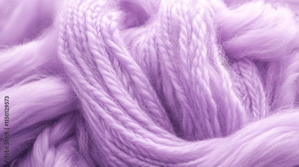Obraz premium Soft Lavender Yarn Texture Close Up