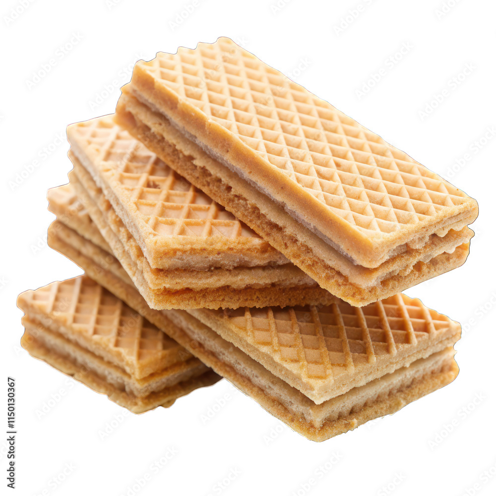Vanilla wafers isolated on transparent background Vanilla wafers isolated on transparent background