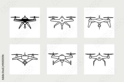 Drone icon vector art illustration.