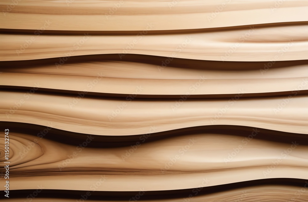 Elegant wave patterns in polished wood surface Elegant wave patterns in polished wood surface