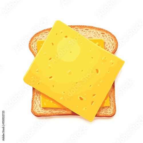 Cheese dices and slices vector illustration