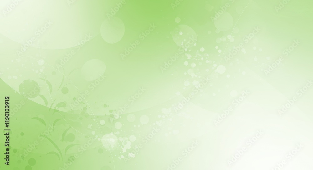 Light Green Background with Floral Elements Light Green Background with Floral Elements