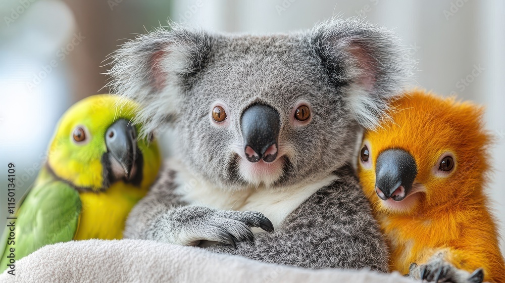 Obraz premium a close up of a koala photo isolated on a white background koala