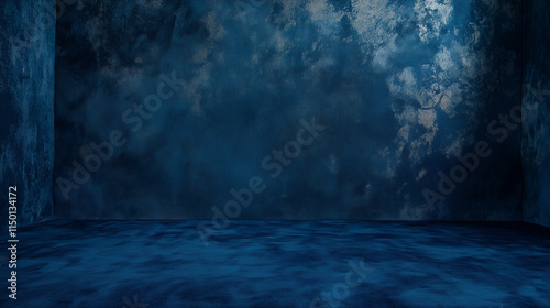 Mysterious Blue Backdrop: Ethereal Atmosphere for Artistic and Conceptual Photography