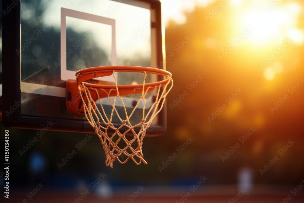 photograph of Close-up: The basketball is landing in the basket.