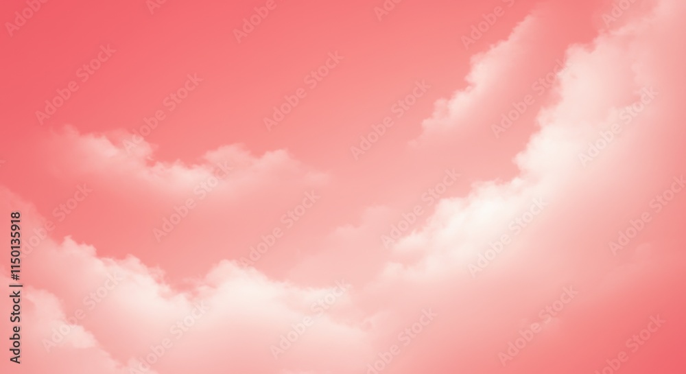 Naklejka premium Pink Sky with Dramatic Clouds