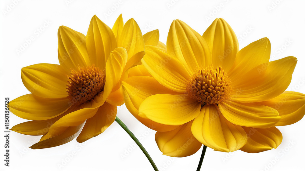 Yellow flower isolate white background with clipping-path Yellow flower isolate white background with clipping-path
