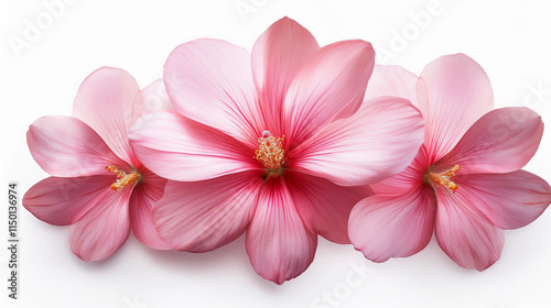 Pink roses isolate a white background