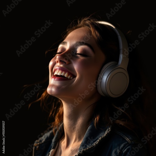 person listening to music