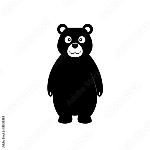 Bear cartoon vector silhouette