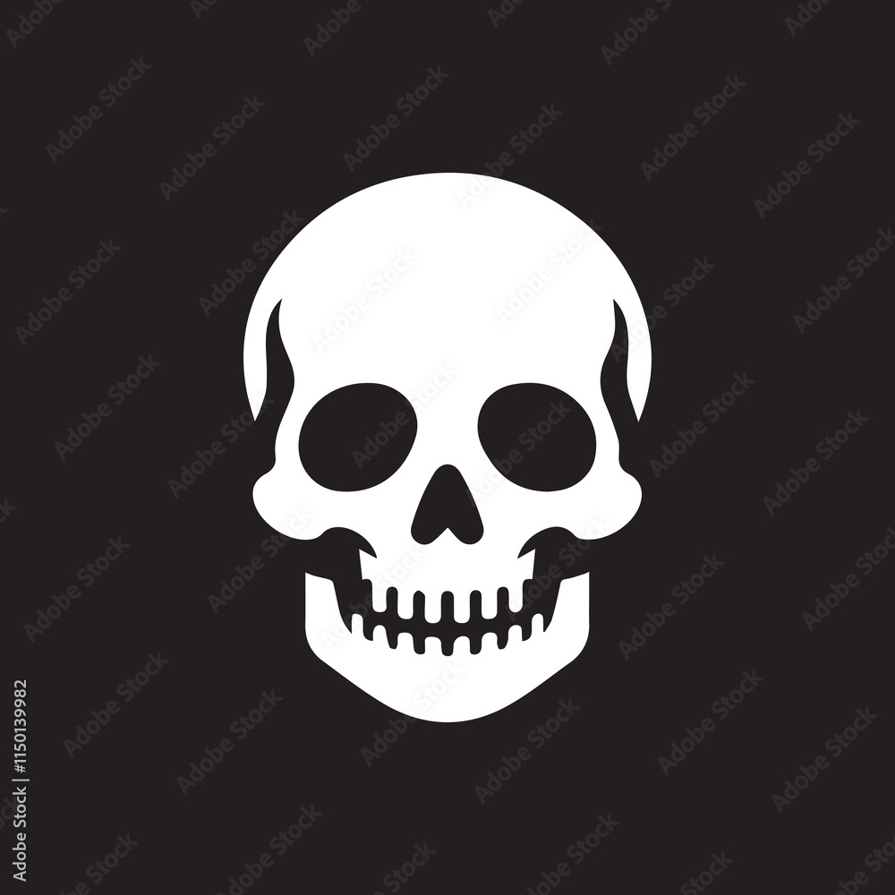 Skull icon. Symbol of poison and danger. Pirate flag attribute. Isolated vector illustration on white background.
Skull icon. Symbol of poison and danger. Pirate flag attribute. Isolated vector illustration on white background.