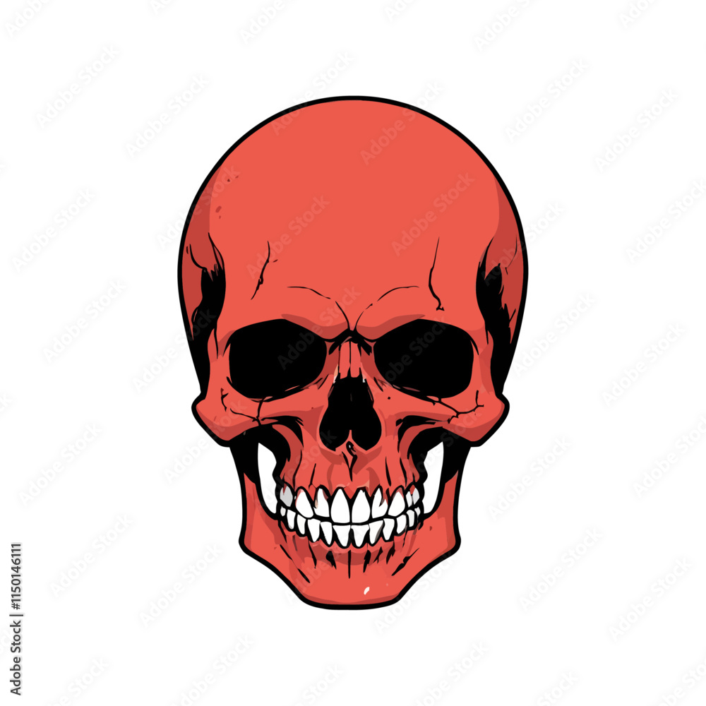 Skull skeleton vector design in different styles with solid background Skull skeleton vector design in different styles with solid background