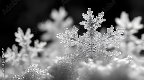 abstract 3d rendering of flying snowflakes shapes cgi looped animation winter motion background design vide