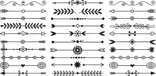 Elegant Black and White Divider Set for Design Projects