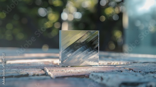 A unique transparent business card, crafted with clear materials and creative designs, photo