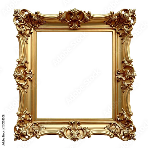 Golden ornate frame with intricate details