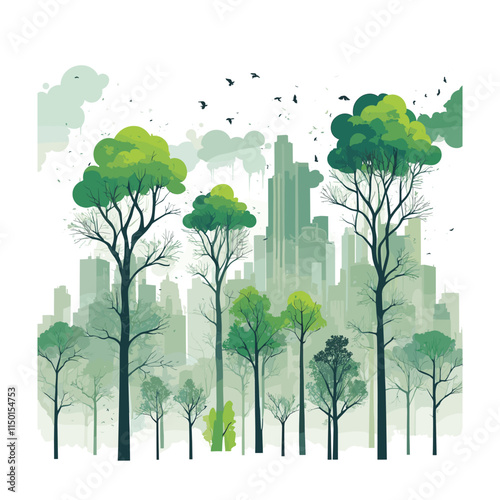 Car pollution vector illustration