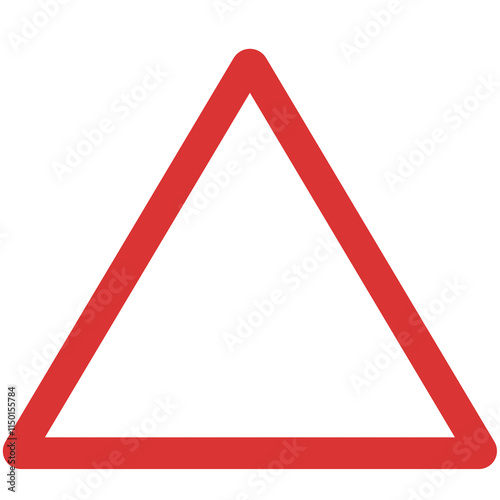red outline triangle symbol