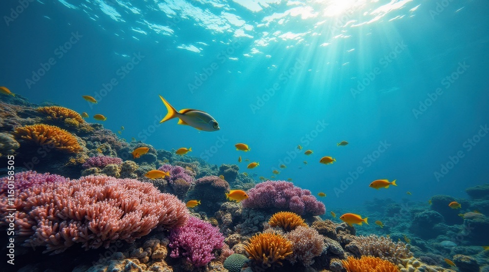 Fototapeta premium Vibrant Coral Reef Marine Life