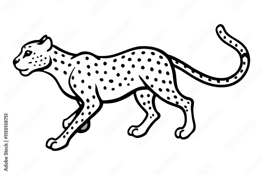 Fototapeta premium cheetah ready vector illustration